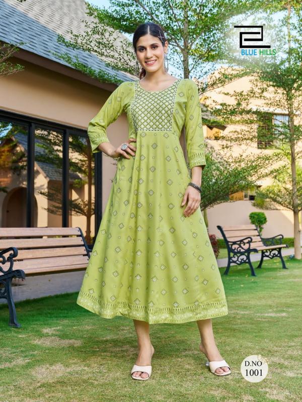 Blue Hills Zest Anarkali kurti  Collection